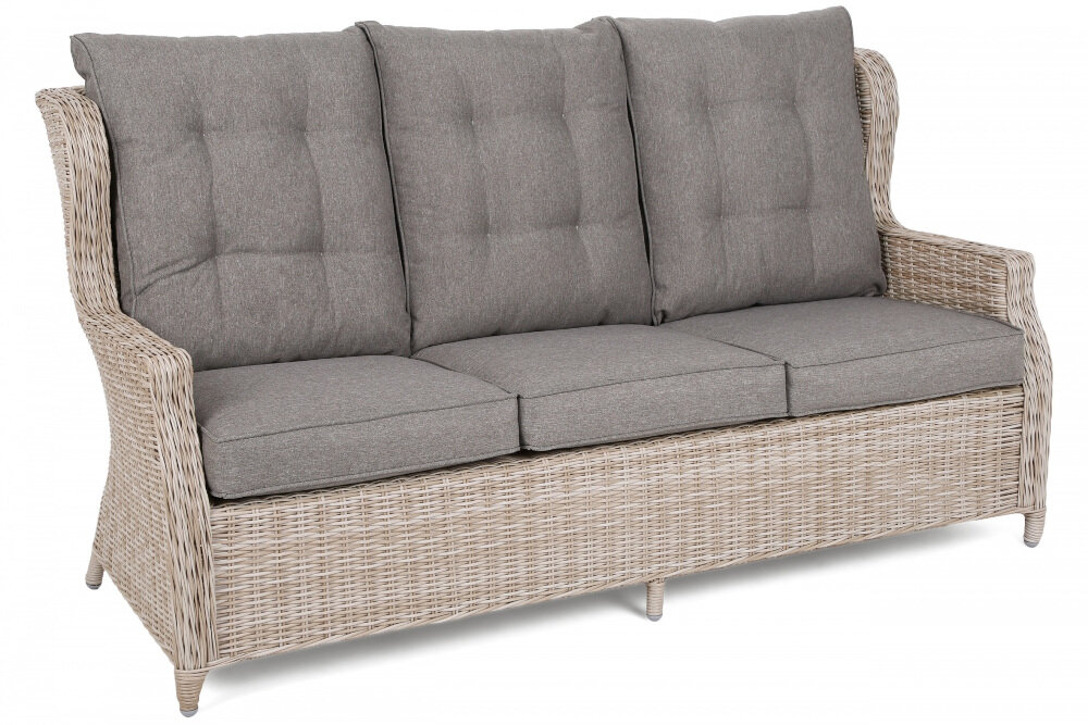 Zestaw mebli ogrodowych HOME & GARDEN Memfis 677683 Beżowy sofa 3-osobowa niezwykle wygodna wymiary 186 x 88 x 98 cm