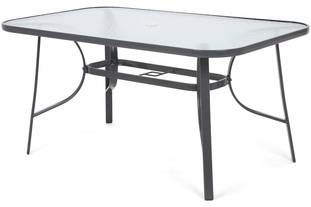 Zestaw mebli ogrodowych HOME & GARDEN Sevilla 159275 Szaro-brązowy stół blat z hartowanego szkła o grubości mm odporne na zarysowania wymiary 90 x 150 x 73 cm