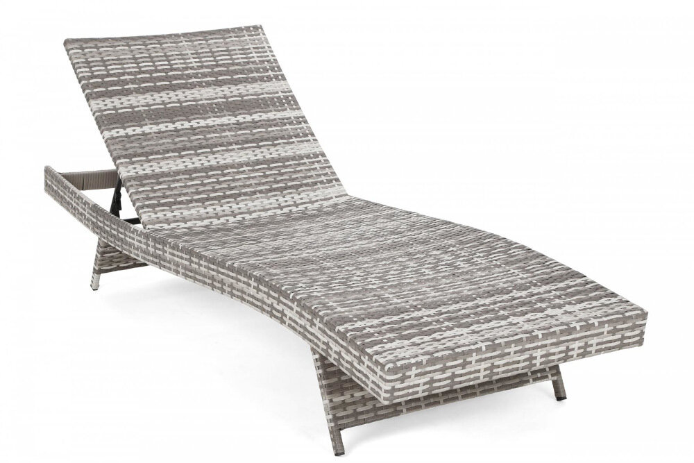 Zestaw mebli ogrodowych HOME & GARDEN Bora Bora 184657 Szary leżaki dwa w zestawie wygodne wymiary 74 x 208 x 34 cm każdy