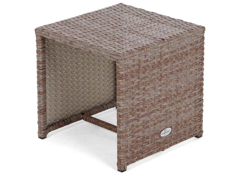 Zestaw mebli ogrodowych HOME & GARDEN Bora Bora 579326 Brązowy stolik odporność na uderzenia zmienne warunki pogodowe wymiary 40 x 40 x 40 cm