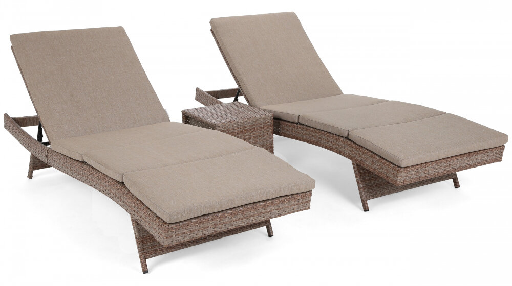 Zestaw mebli ogrodowych HOME & GARDEN Bora Bora 579326 Brązowy stalowe profile z elementami aluminiowymi pomalowany metodą proszkową pokrycie w brązowym kolorze z technnorattanu