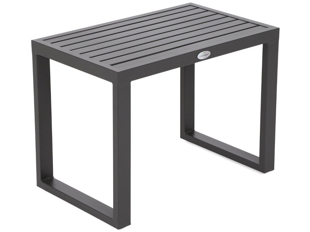 Zestaw mebli ogrodowych HOME & GARDEN Mediolan 130239 Szary stolik niewielkie rozmiary 68 x 42 x 52 cm konstrukcja odporna na uderzenia i zmienne warunki pogodowe