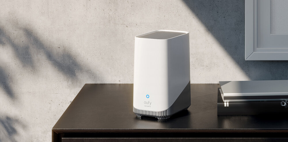 Kamera EUFY eufyCam 3 2 szt. + Stacja bazowa centrala HomeBase 3 wbudowana pamiec 16 GG mozliwosc rozbudowy do 16 TB za pomoca dysku twardego zarzadzanie calym systemem bezpieczenstwa szyfrowanie klasy wojskowej