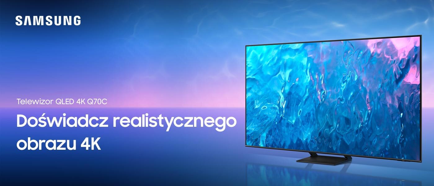 Dostępny w Media Expert telewizor 4KSamsung Q70C z realistycznym odwzorowaniem obrazu Dostępny w Media Expert telewizor 4KSamsung Q70C z realistycznym odwzorowaniem obrazu