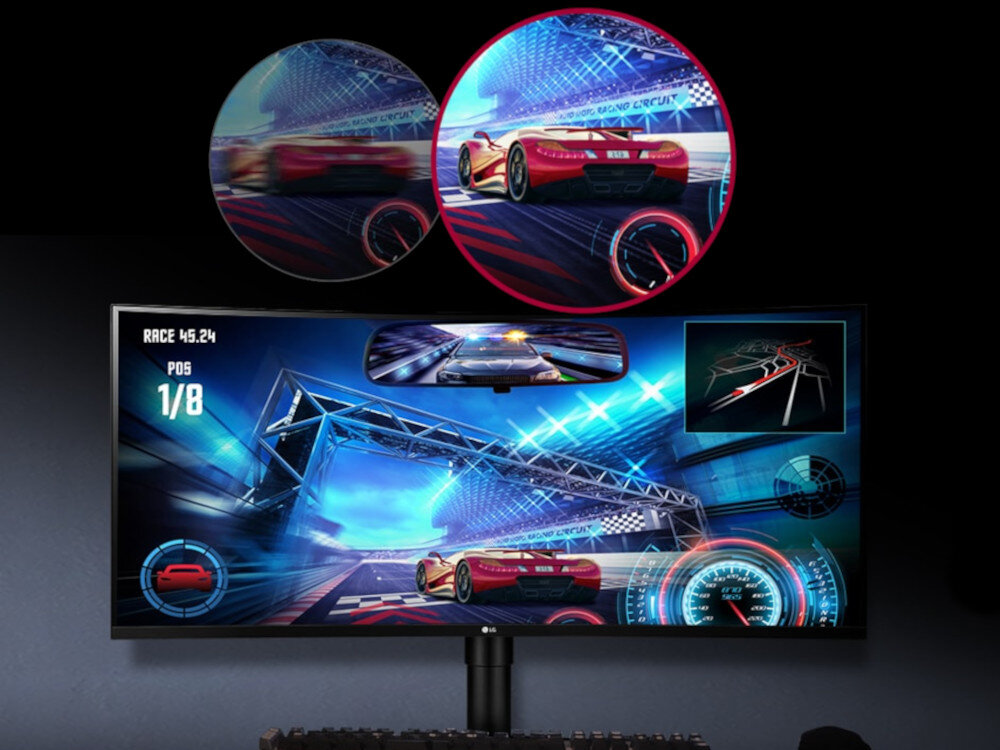 Monitor LG 35WN65C-B 35 3440x1440px 100Hz Curved odświeżanie czas reakcji płynność
