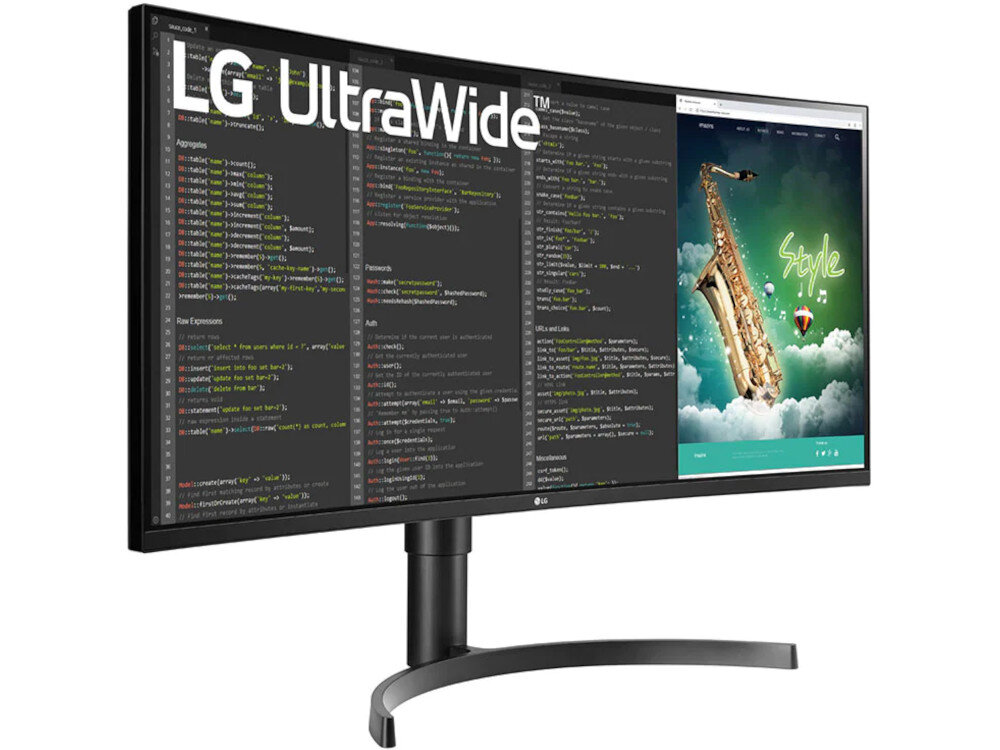 Monitor LG 35WN65C-B 35 3440x1440px 100Hz Curved kąty widzeia kolory odwzorowanie barwy
