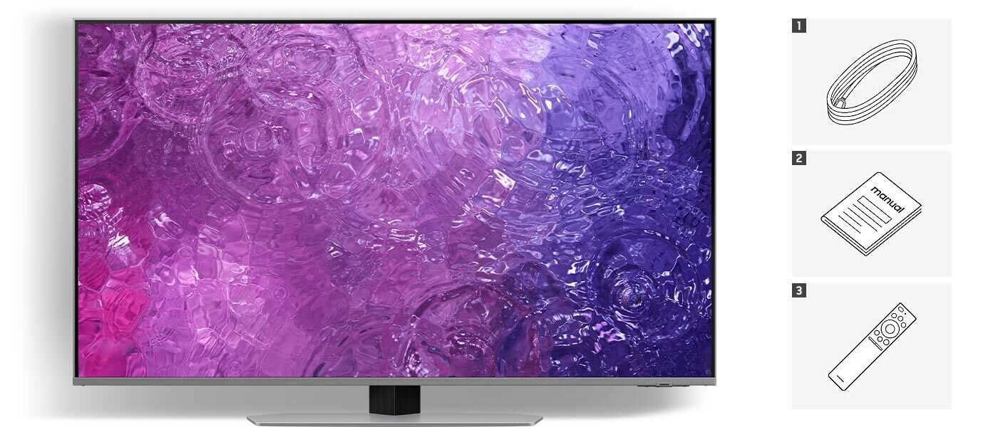 w Media Expert wraz z telewizorem Samsung QN92C otrzymujesz: Pilot SolarCell, kabel zasilający, instrukcję obsługi w Media Expert wraz z telewizorem Samsung QN92C otrzymujesz: Pilot SolarCell, kabel zasilający, instrukcję obsługi