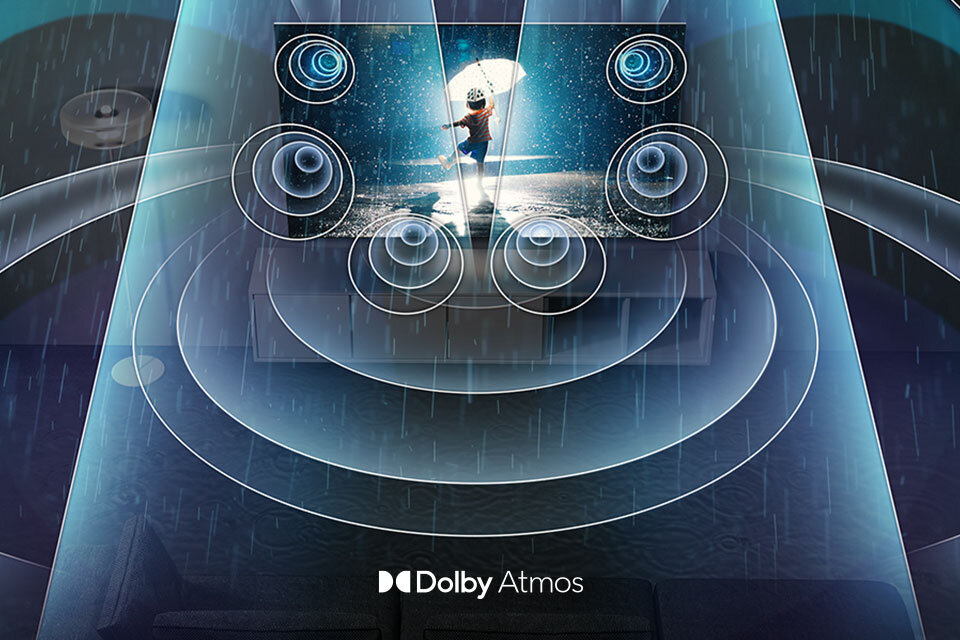 Wielokanałowy dźwięk w technologii Dolby Atmos zapewnia niezapomniane wrażenia Wielokanałowy dźwięk w technologii Dolby Atmos zapewnia niezapomniane wrażenia
