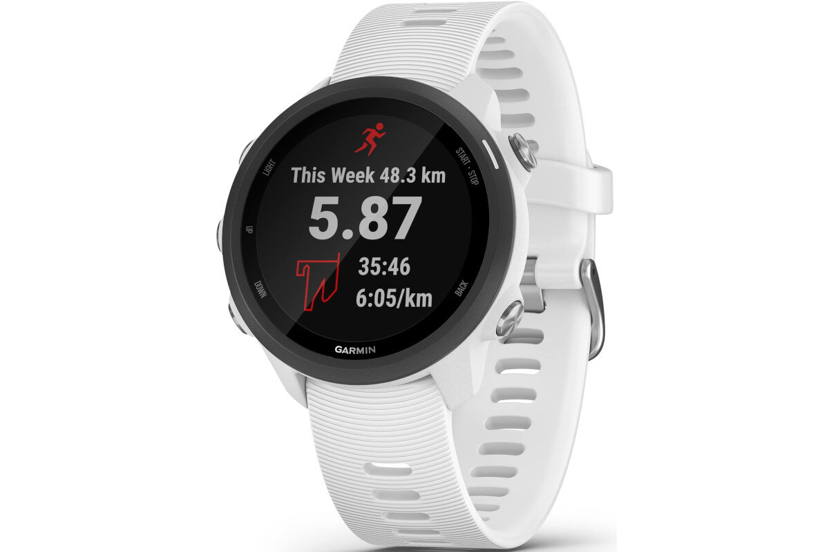 Zegarek sportowy GARMIN Forerunner 245 Music Bialy wyglad