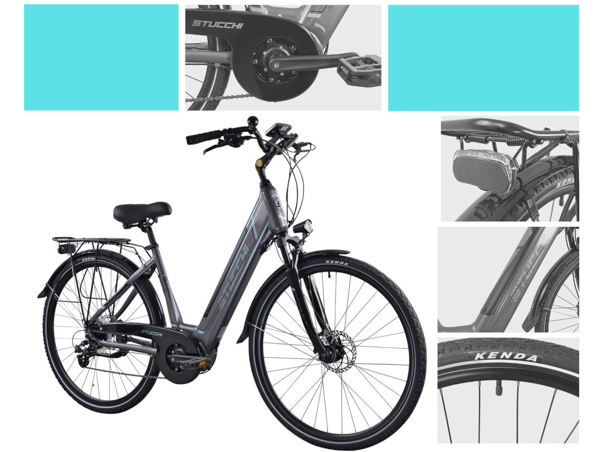 ROWER ELEKTRYCZNY MIEJSKI STUCCHI SWING 28 BIAŁY D46 18 jazda z klasa rower z wyswietlaczem i dzwonkiem miejski rower elektryczny