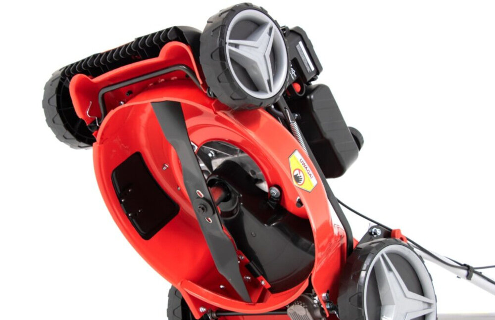 Kosiarka spalinowa FAWORYT WB46N170-3W1 noże z wysokiej jakości stali wyprofilowanie noży kształtowanie krawędzi tnących szerokość robocza 46 cm