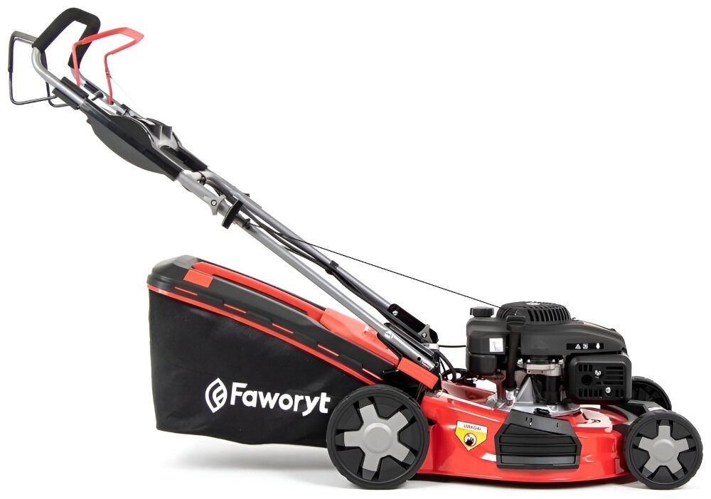 Kosiarka spalinowa FAWORYT GTV51N196LE-4W1 koszenie z uwzględnieniem preferowanej wysokości trawy 25-75 cm mechanizm sprężynowy 7-stopniowa skala szerokość robocza 51 cm