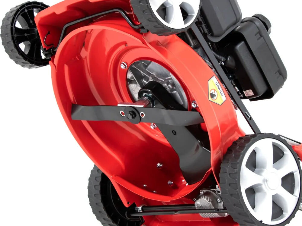 Kosiarka spalinowa FAWORYT SH41N123L noże z wysokiej jakości stali wyprofilowanie noży kształtowanie krawędzi tnących szerokość robocza 41 cm