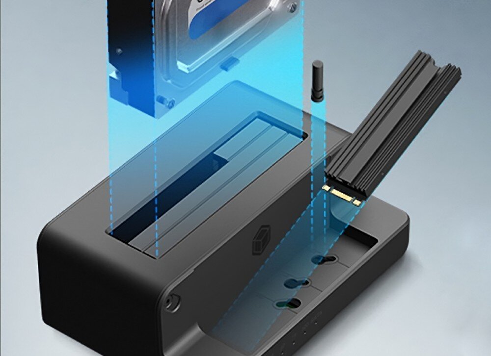 Stacja dokująca ICY BOX IB-2914MSCL-C31 USB Typu C, Aktywna obsługa montaż dysków zasilanie