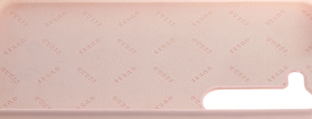 Etui GUESS Silicone Script Metal Logo   smartfon ochrona styl różowy dopasowanie wykonanie 