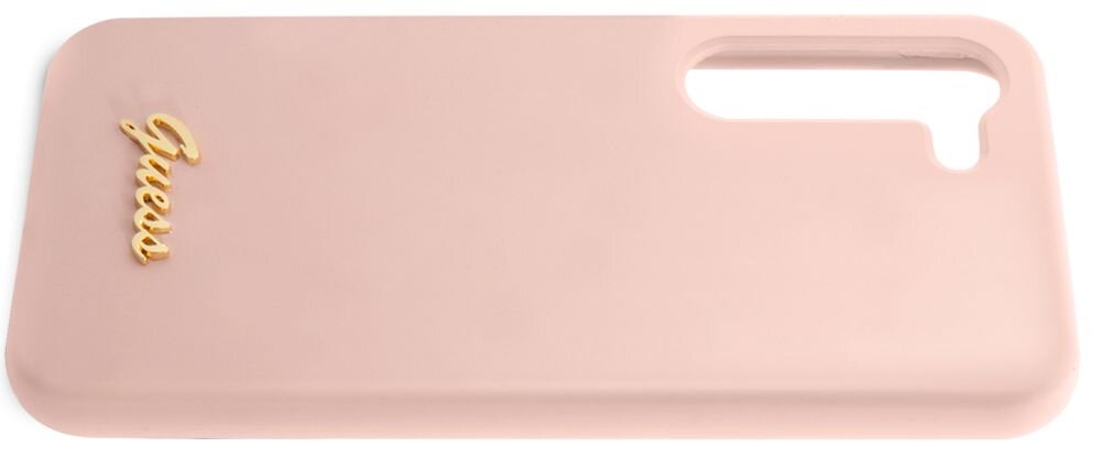 Etui GUESS Silicone Script Metal Logo smartfon ochrona styl różowy dopasowanie wykonanie