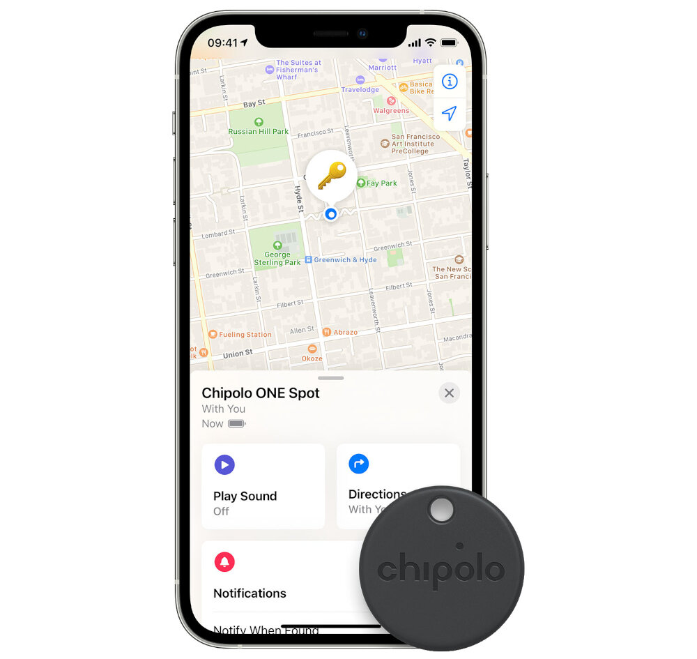 Lokalizator CHIPOLO One Spot wyszukiwarka przedmiotów wyszukiwarka kluczy wyszukiwarka Bluetooth tropiciel Bluetooth znajdź klucze znajdź telefon znajdź zgubione klucze