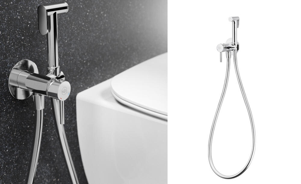 KFA ARMATURA Moza 5039-512-00 bidet łazienka element funkcjonalność estetyka armatura bateria regulator ceramiczny woda wąż płaskie kształty