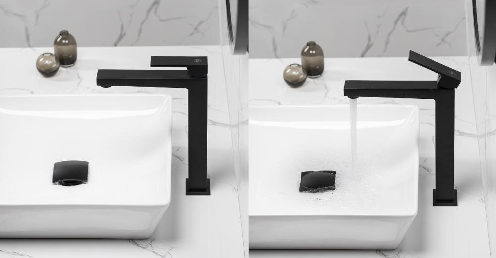 KFA ARMATURA Logon 5132-612-81 bateria umywalkowa logon kolekcja geometryczny uchwyt łazienkowa aranżacja