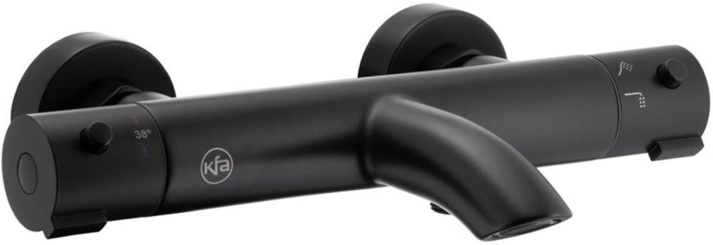 KFA ARMATURA Moza 5734-010-81 chrom bateria natryskowa termostatyczna ergonomia pokrętła regulacja strumień temperatura woda głowica sedal korpus touch cool ochrona oparzenia dwudźwigniowa montaż ścienny