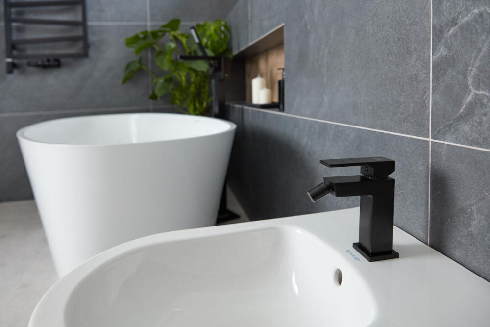 KFA ARMATURA Logon 5137-015-81 bateria bidetowa logon kolekcja geometryczny uchwyt łazienkowa aranżacja