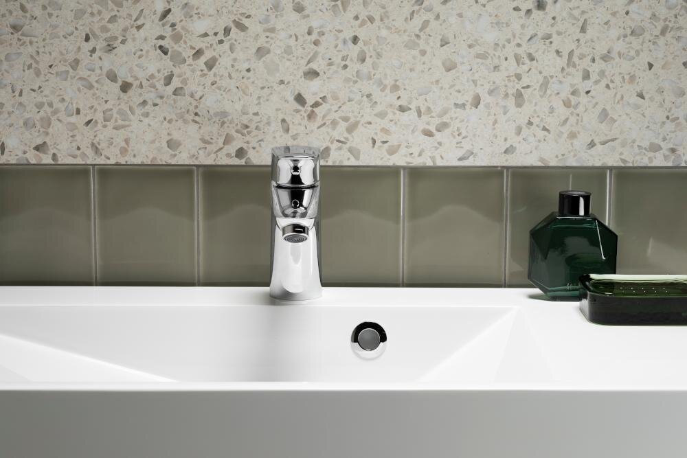 KFA ARMATURA Abasha bateria umywalkowa kolekcja geometryczny uchwyt łazienkowa aranżacja