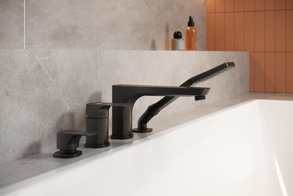 KFA ARMATURA Mokait 5535 210 81 bateria wannowa logon kolekcja geometryczny uchwyt łazienkowa aranżacja