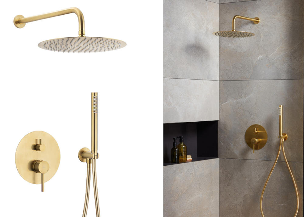 KFA ARMATURA Moza 5039-501-31 zestaw prysznicowy deszczownica logon kształt łazienka