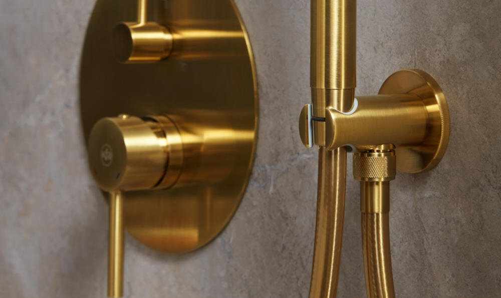 KFA ARMATURA Moza 5039-501-31 mosiądz odporność ultracienki metalowy dysk regulator termostatyczny easy clean