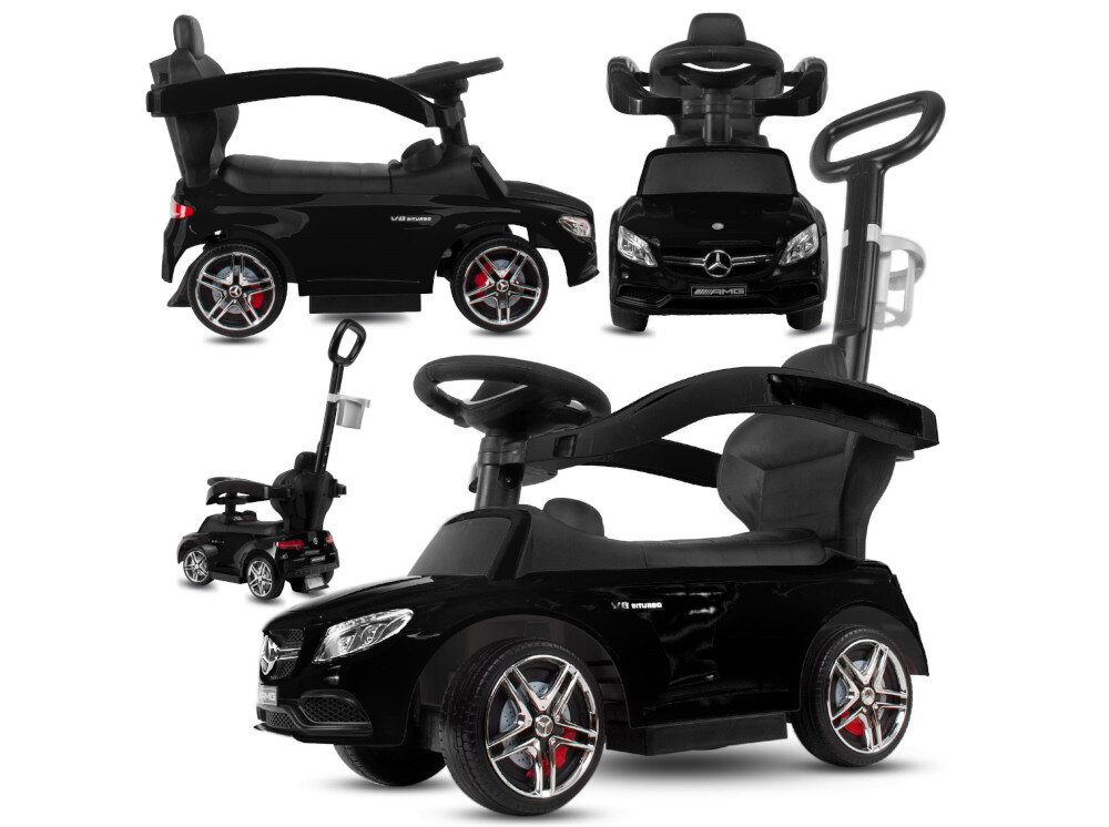 Jeździk SUN BABY Mercedes Coupe AMG C36 Czarny siedzisko oparcie Praktyczny schowek wygoda