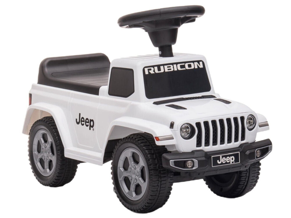 Jeździk SUN BABY Jeep Rubicon Gladiator Biały do zabawy wewatrz pomieszczen na zewnatrz dla dzieci w wieku od 12 do 36 miesiecy waga do 25 kg wygodne siedzisko