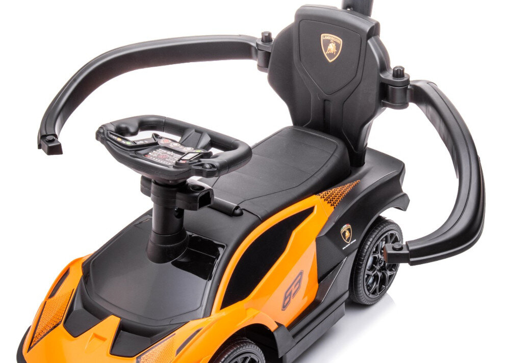 Jeździk SUN BABY Lamborghini Essenza SCV12 Zielony obejma zabezpiecza dziecko bezpieczna zabawa