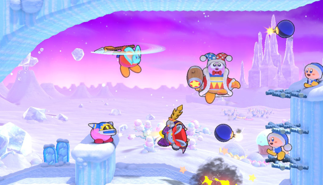 Kirby's Return to Dream Land Deluxe Gra NINTENDO SWITCH przygoda zabawa jedzenie platformówka Magolora Statek planeta park gry