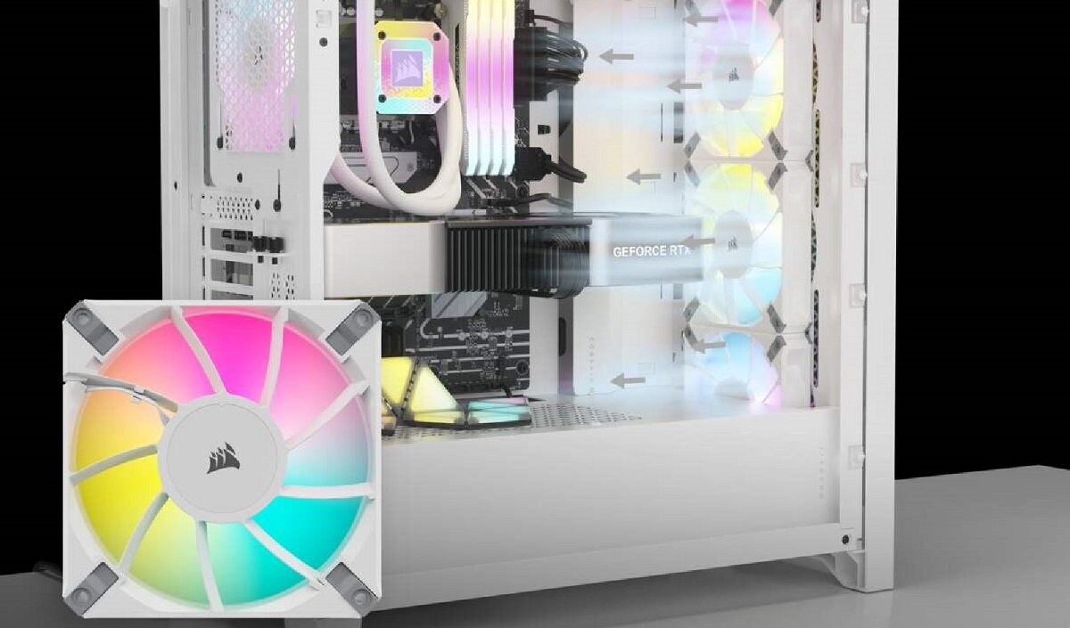 Wentylator CORSAIR iCUE Elite RGB podświetlenie RGB Skuteczna cicha praca Wysoka wydajność Wbudowane diody LED Wysoka jakość