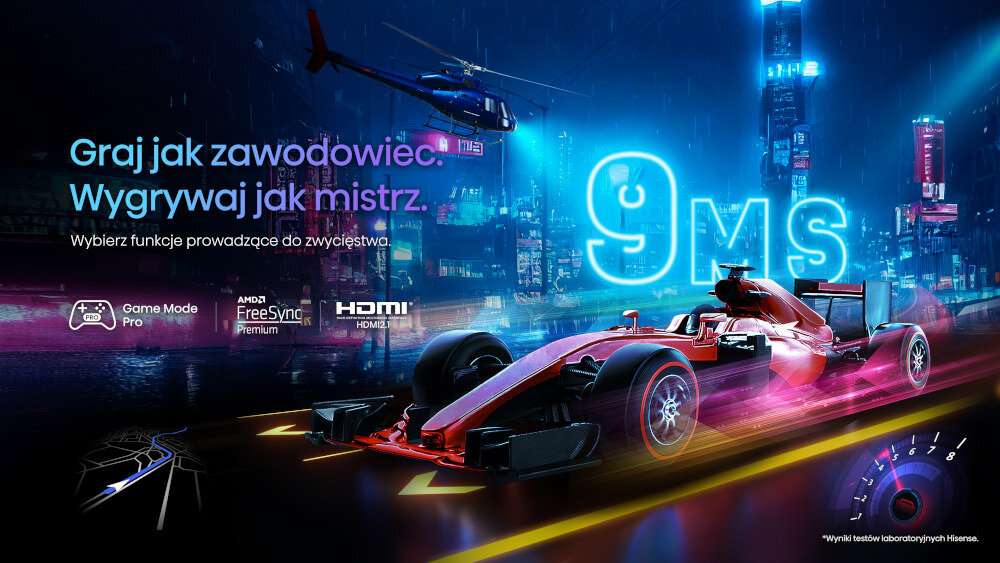 Telewizor HISENSE E7KQ-PRO - tryb gra