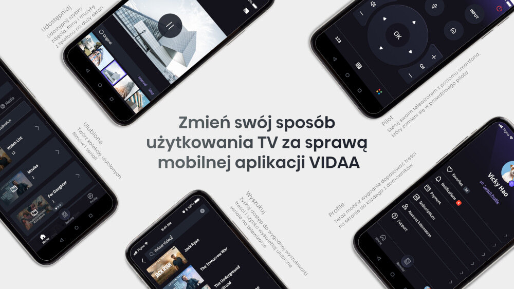 Telewizor HISENSE A85K - aplikacja