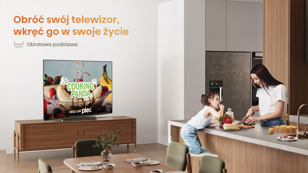 Telewizor HISENSE A85K - obrotowa podstawa