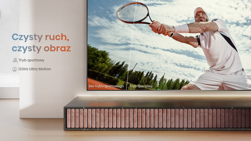 Telewizor HISENSE A85K - tryb sportowy