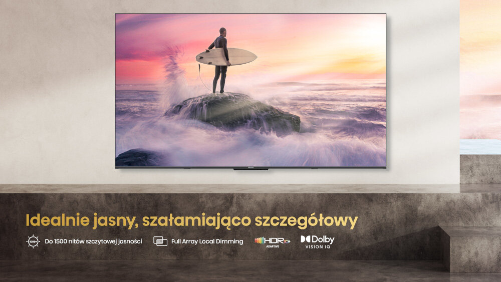 Telewizor HISENSE U8KQ - jasność