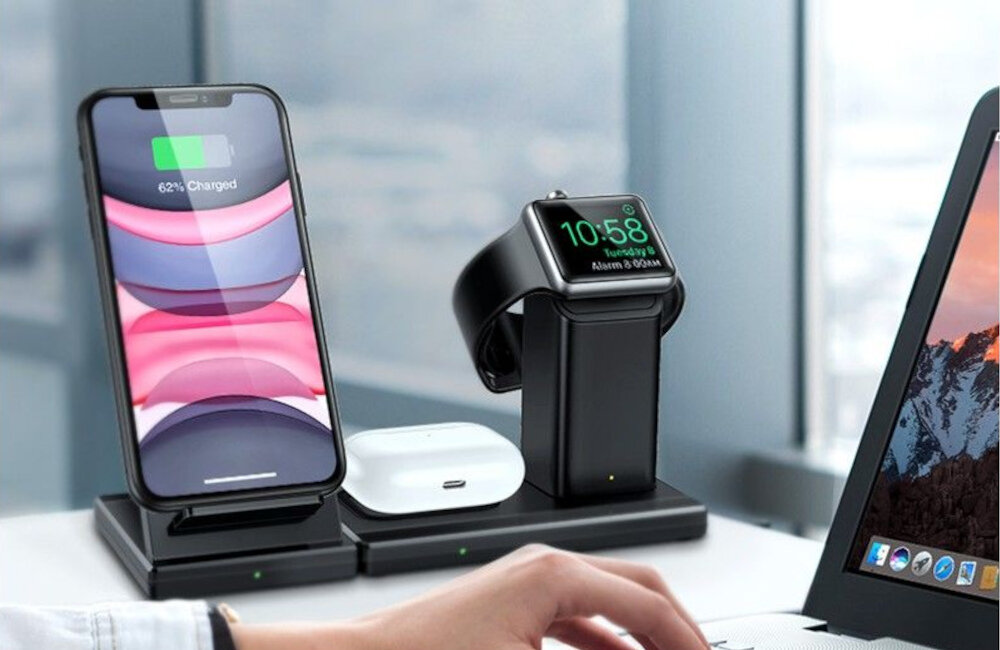 ŁADOWARKA INDUKCYJNA ESR 3IN1 WIRELESS CHARGING STATION BLACK system zabezpieczeń nie przegrzewanie się