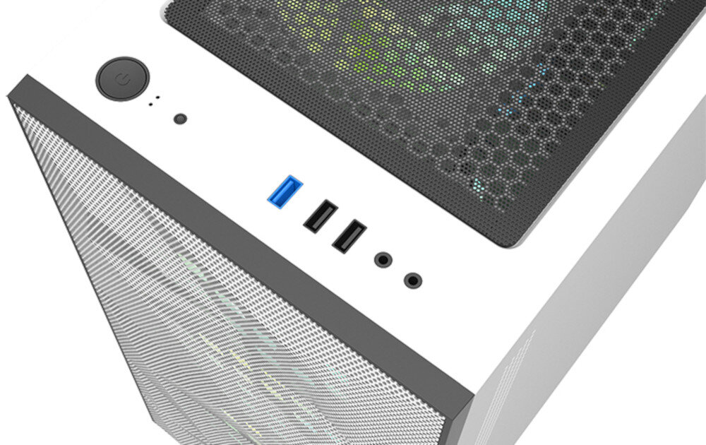 Obudowa DARKFLASH DLM21 Mesh porty złącza przyciski diody audio