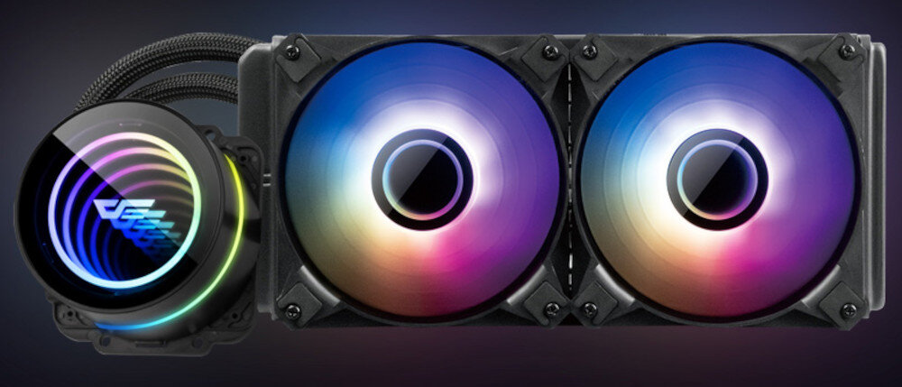 Chłodzenie wodne DARKFLASH Twister DX-240 V2.6 ARGB zastosowanie działanie wydajność cechy