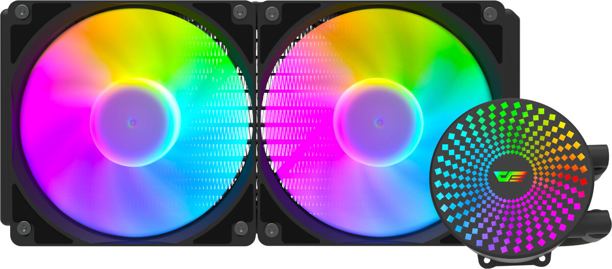 Chłodzenie wodne DARKFLASH Radiant DC-240 ARGB podświetlenie systemy diody efekty kolory