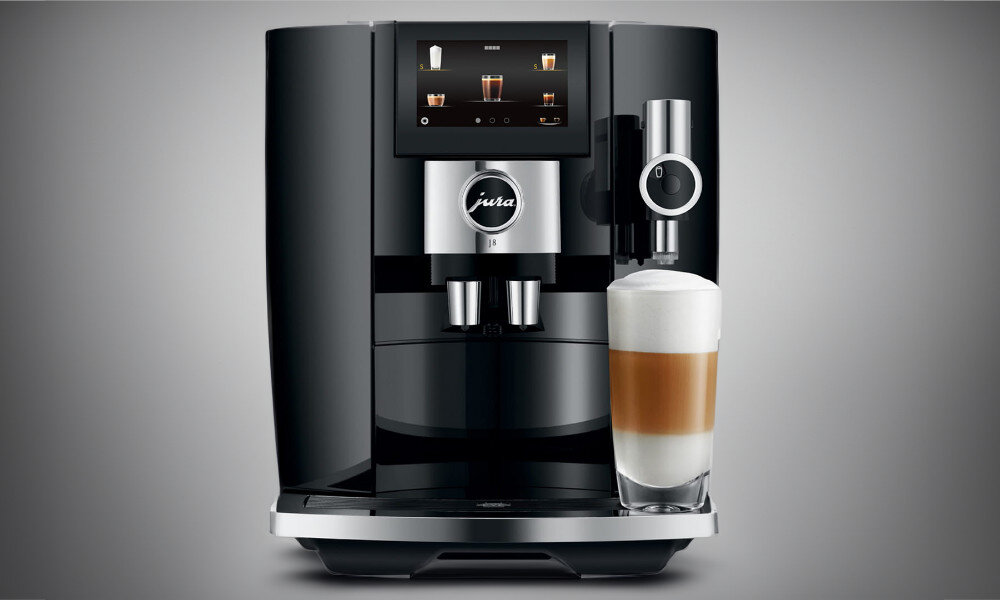 Ekspres JURA J8 Piano Black (EA) Funkcja ExtraShot kawa mleczna porcja