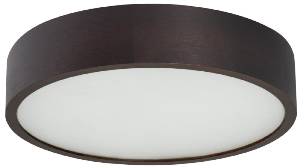 Plafon sufitowy KANLUX Jasmin 370-WE elegancka stylowa oprawa oswietleniowa w ciemno-brazowej kolorystce klasyczny minimalistyczny charakter