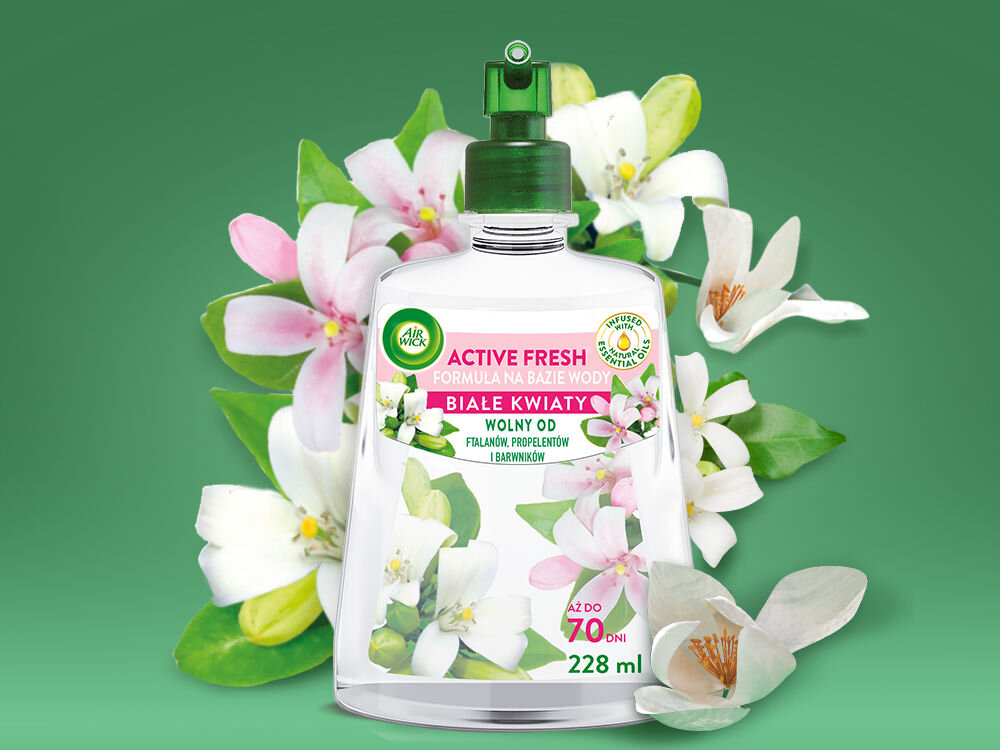 Odświeżacz powietrza AIR WICK 24/7 Active Fresh Białe Kwiaty długotrwały zapach