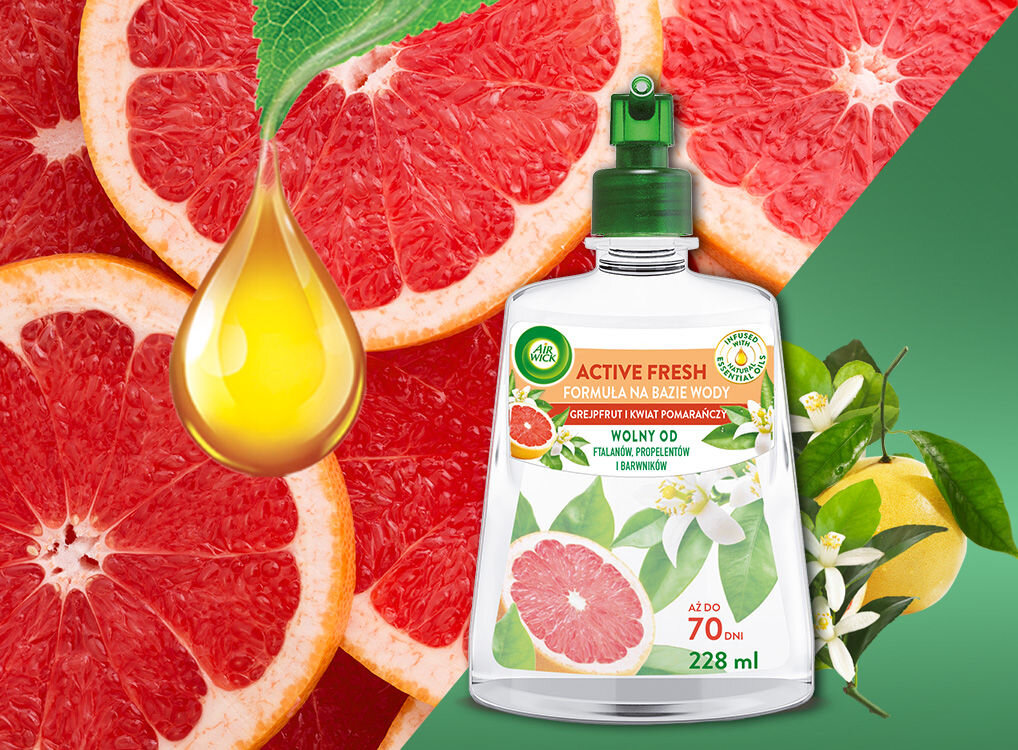 Wkład do odświeżacza powietrza AIR WICK Active Fresh Morska Bryza 228 ml do 70 dni zapachu