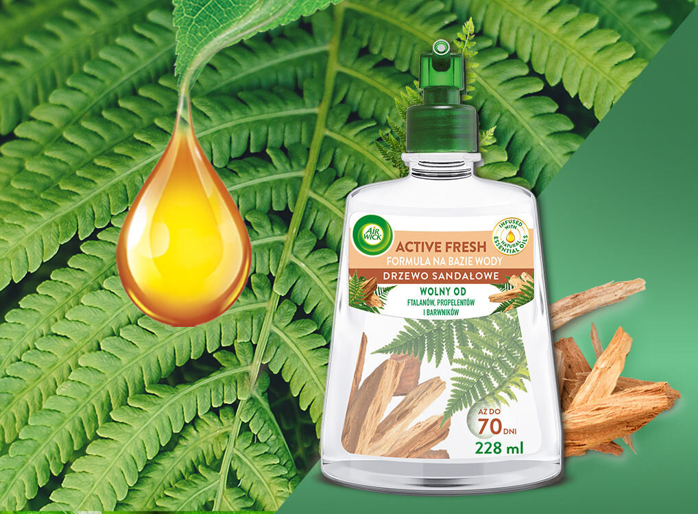 Wkład do odświeżacza powietrza AIR WICK Active Fresh Drzewo Sandałowe 228 ml