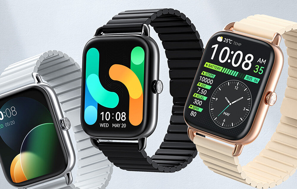 Smartwatch Haylou RS4 Plus ekran bateria czujniki zdrowie sport pasek ładowanie pojemność rozdzielczość łączność sterowanie krew puls rozmowy smartfon aplikacja