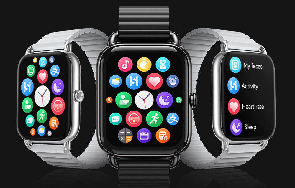 Smartwatch Haylou RS4 Plus treningi kalorie liczba krokow dystans tryby sportowe
